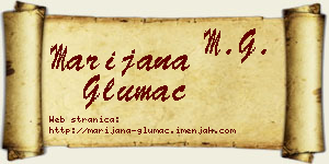 Marijana Glumac vizit kartica